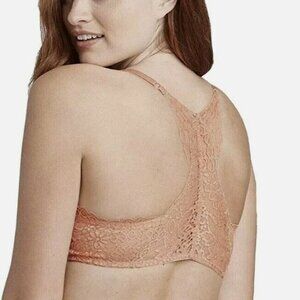 Auden Cosmic Rust Lace Plunge Push-Up Racerback Bra Size 32B 2/$12